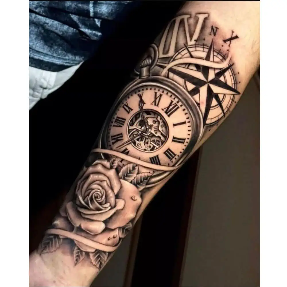 Tattoo Ideas for men —clock design