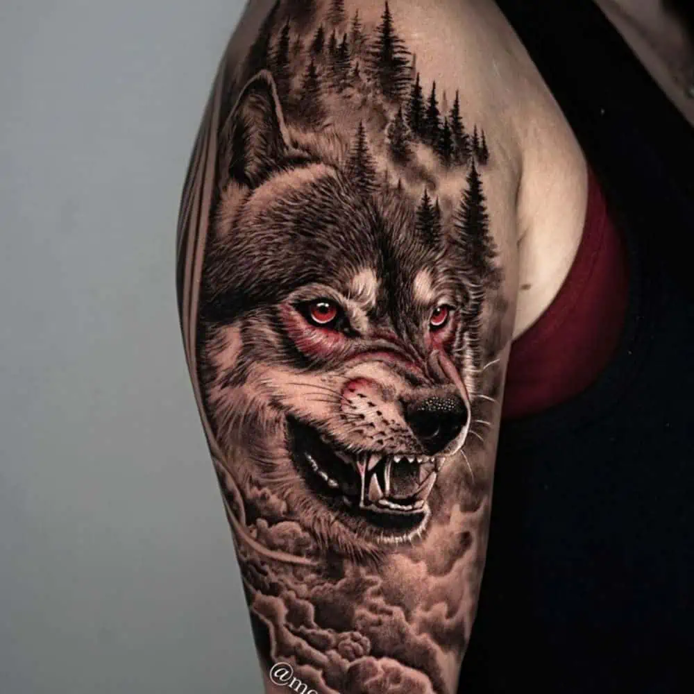 Tattoo Ideas for men —wolf designs