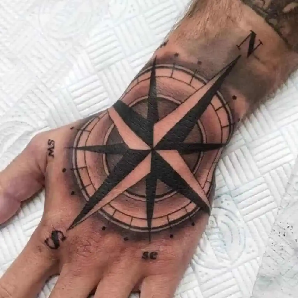 Tattoo Ideas for men —compass design