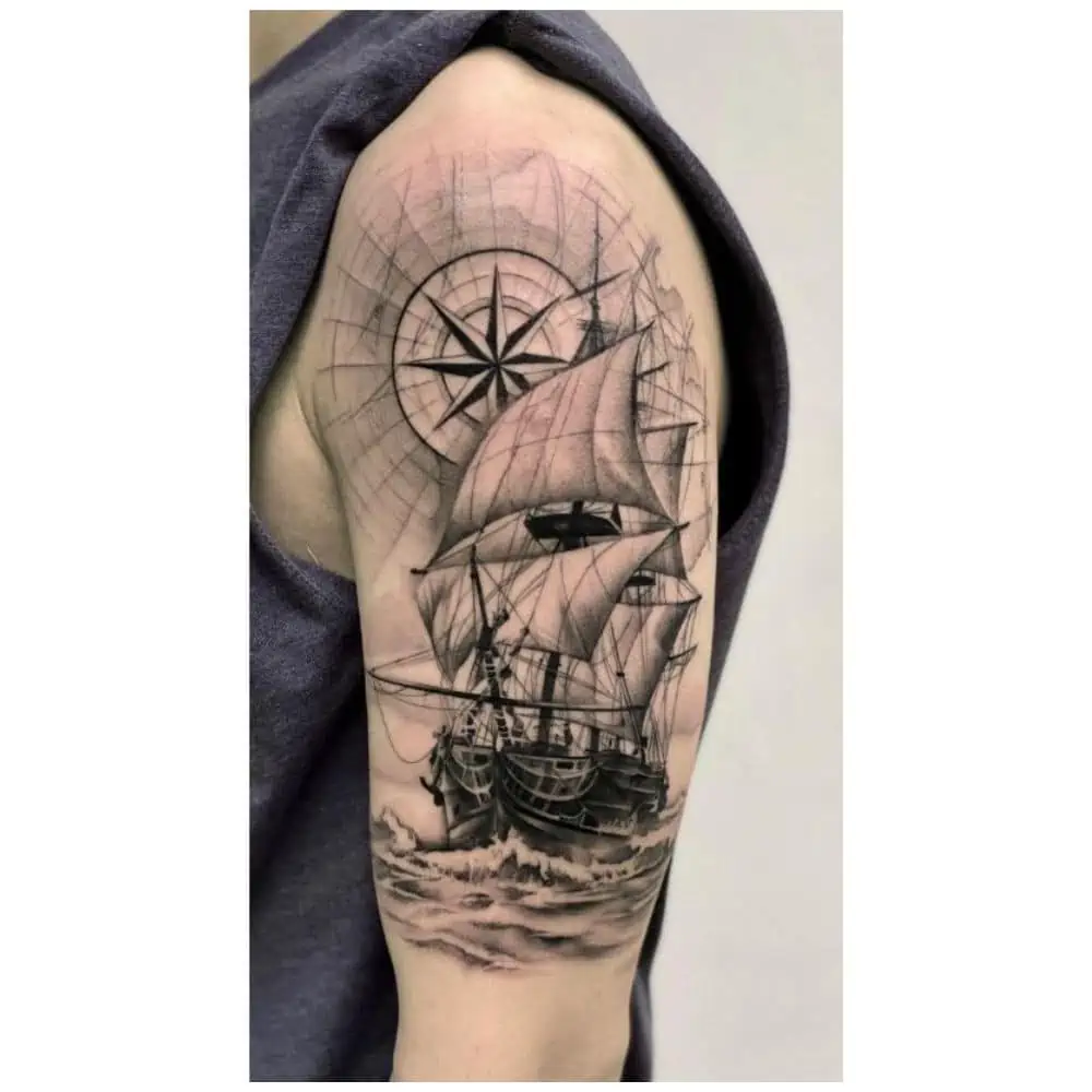 Tattoo Ideas for men —Ship designs