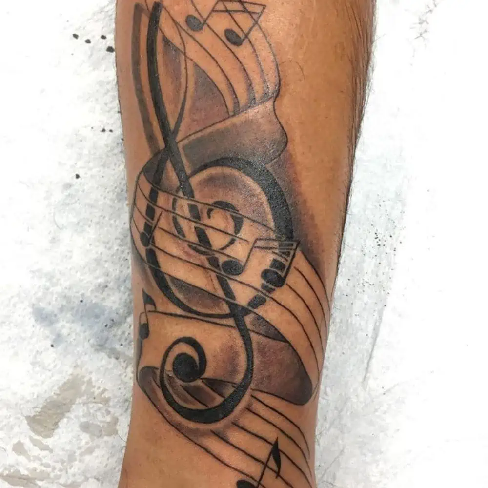 Tattoo Ideas for men —music note