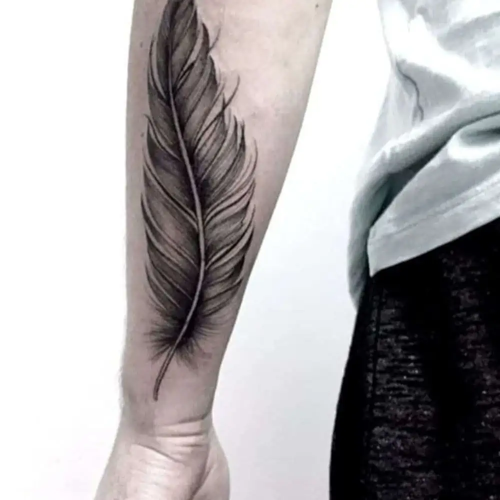 Tattoo Ideas for men —feather designs