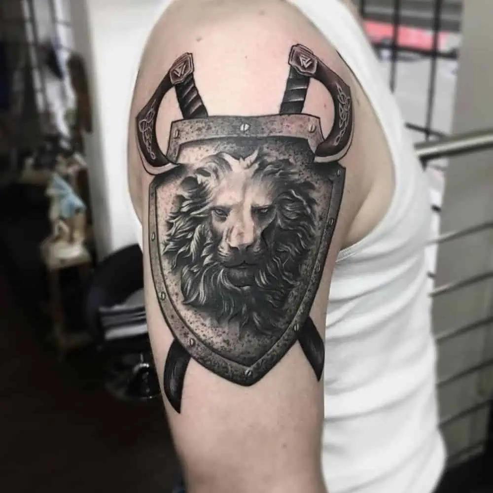 Tattoo Ideas for men —shield design
